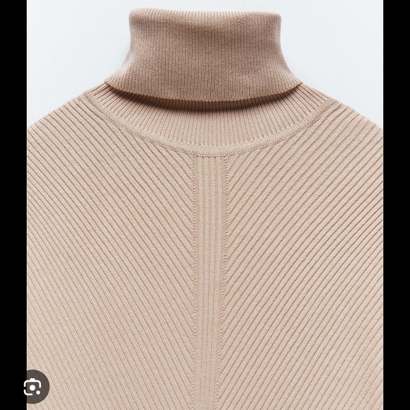 ZARA TURTLE NECK KNIT DRESS - Picture 3 of 4